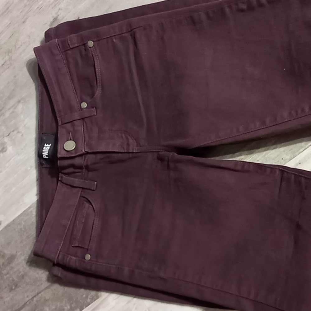 Paige jeans,color Wine Red - Picture 3 of 10